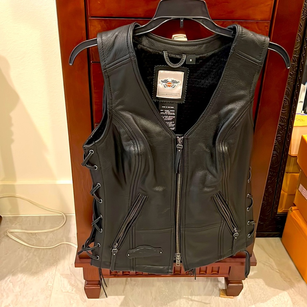 Leather Harley Davidson Rider Vest